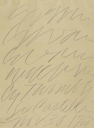 CY TWOMBLY Leo Castelli Gallery Poster.